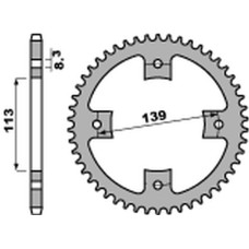 Pbr задняя звезда 4509 38 c45 suzuki ltz 400 '09, lt-r 450 '06-'09 (jtr1760.38) (цепь 520)