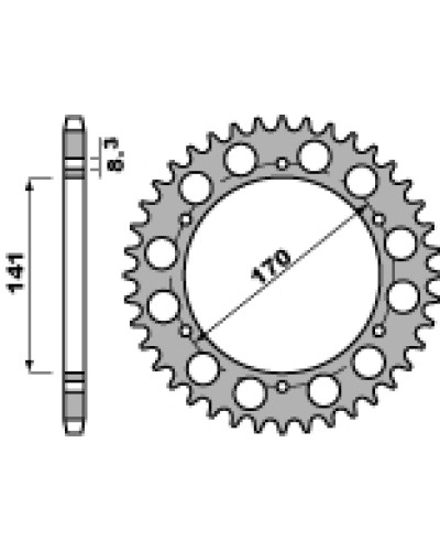 Pbr задняя звезда 4554 41 c45 bmw f 650 gs 08 ( 4550 41) (цепь 525)