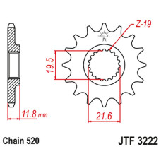 Jt передня зірка polaris 250/300/350/400/425 '89-99' (ланцюг 520)