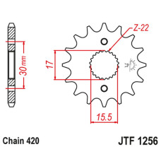Jt передня зірка 332 16 honda crf 50f '04-'12, xr 50 '00-'03 (33216jt) (ланцюг 420)