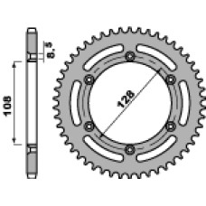 Pbr задняя звезда 4488 51 f suzuki drz 125 03-10, kawasaki klx 125 03-07 (цепь 428) (jtr797.51)
