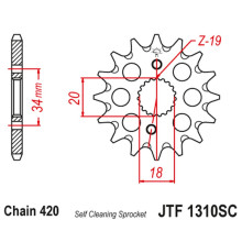 Jt передня зірка 2157 15 honda crf 150 '07-20' (215715jt) (ланцюг 420) 