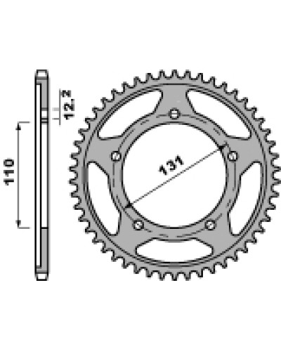 Pbr задня зірка 4585 46 c45 bmw s 1000 rr (09-15) (jtr7.46) (ланцюг 525)