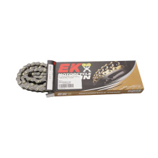 Ek цепь приводная ek420sh 140 motocross natural (do 110 ccm) (23,1kn) (made in japan) (застежка)