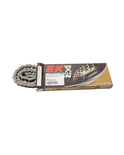 Ek цепь приводная ek420sh 140 motocross natural (do 110 ccm) (23,1kn) (made in japan) (застежка)