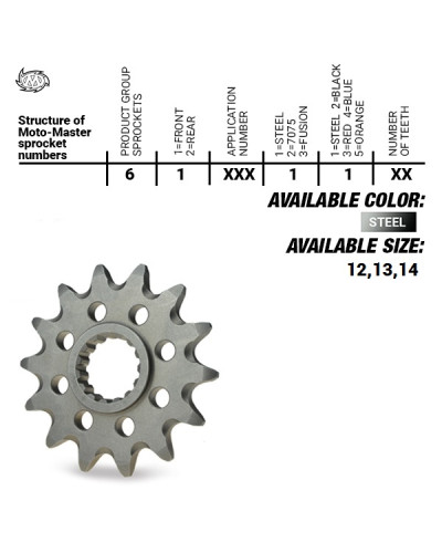 Moto-master передня зірка 432 13 suzuki rm 125 '81-'10, rmz 250 '07-'12 (jtf427.13) (ланцюг 520) (43213jt)