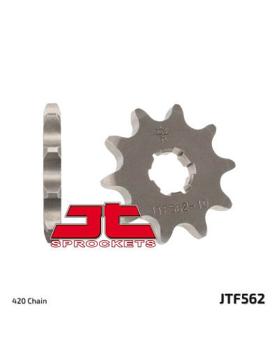 Jt передня зірка 415 10 kawasaki kfx 50 '03-'06, suzuki lta 50 '02-'05, suzuki ts 50, yamaha dt 50mx (j41510jt) (ланцюг 420)