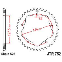 Jt задня зірка 4320 36 ducati 848/916/996/1000/1100 (адаптер jta750b) (432036jt) (ланцюг 525)