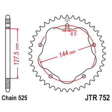 Jt задняя звезда 4320 36 ducati 848/916/996/1000/1100 (адаптер jta750b) (432036jt) (цепь 525)