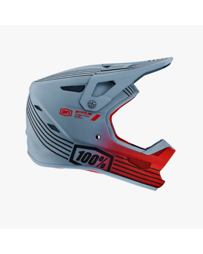 100%  mtb велосипедний шолом status caltec/grey колір сірий/червоний/чорний розмір l (59-60cm)