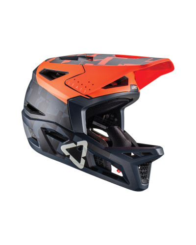 Leatt велосипедный шлем mtb gravity 4.0 v22 helmet coral цвет черный/оранжевый размер xl (61-62 cm)