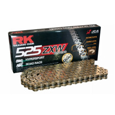 Rk цепь приводная gb525zxw-128 (xw-ring) заклепка (clf) в наборе золотой (объем: do 1300 ccm) (46,4 kn)