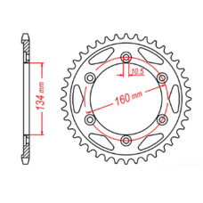 Mtx parts задня зірка 4399 40 honda cbr 1000 rr '04-'05, vtr 1000sp1/sp2 '00-'06 (jtr1306.40) (ланцюг 530)