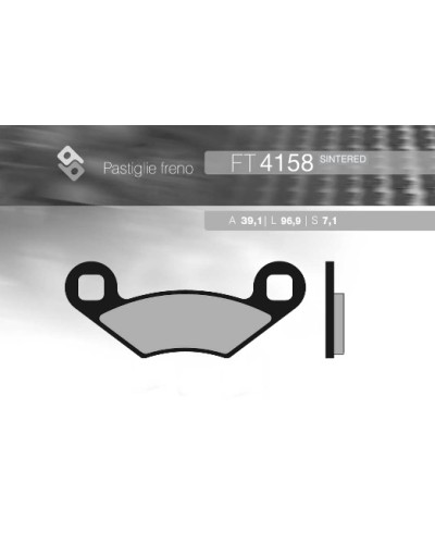 Brenta тормозные колодки kh159 (золотые) polaris (39,1x96,9x7,1) (ft 4158)