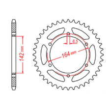 Mtx parts задня зірка 4589 44 hyosung gt 650 '04-'15 (jtr1074.44) (ланцюг 525)