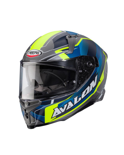 Caberg інтегральний шолом avalon x optic колір сірий mat/синій/жовтий fluo розмір m